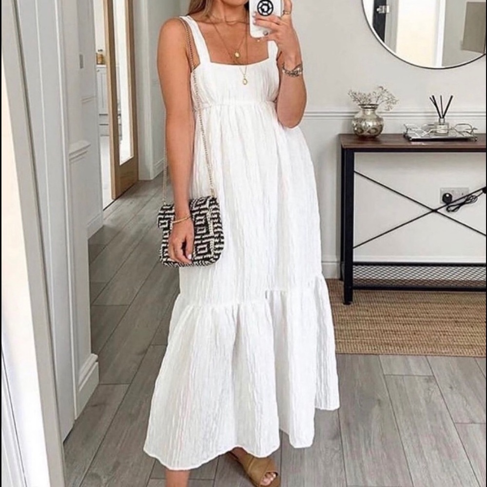 ZARA VOLUMINOUS TEXTURED WEAVE DRESS